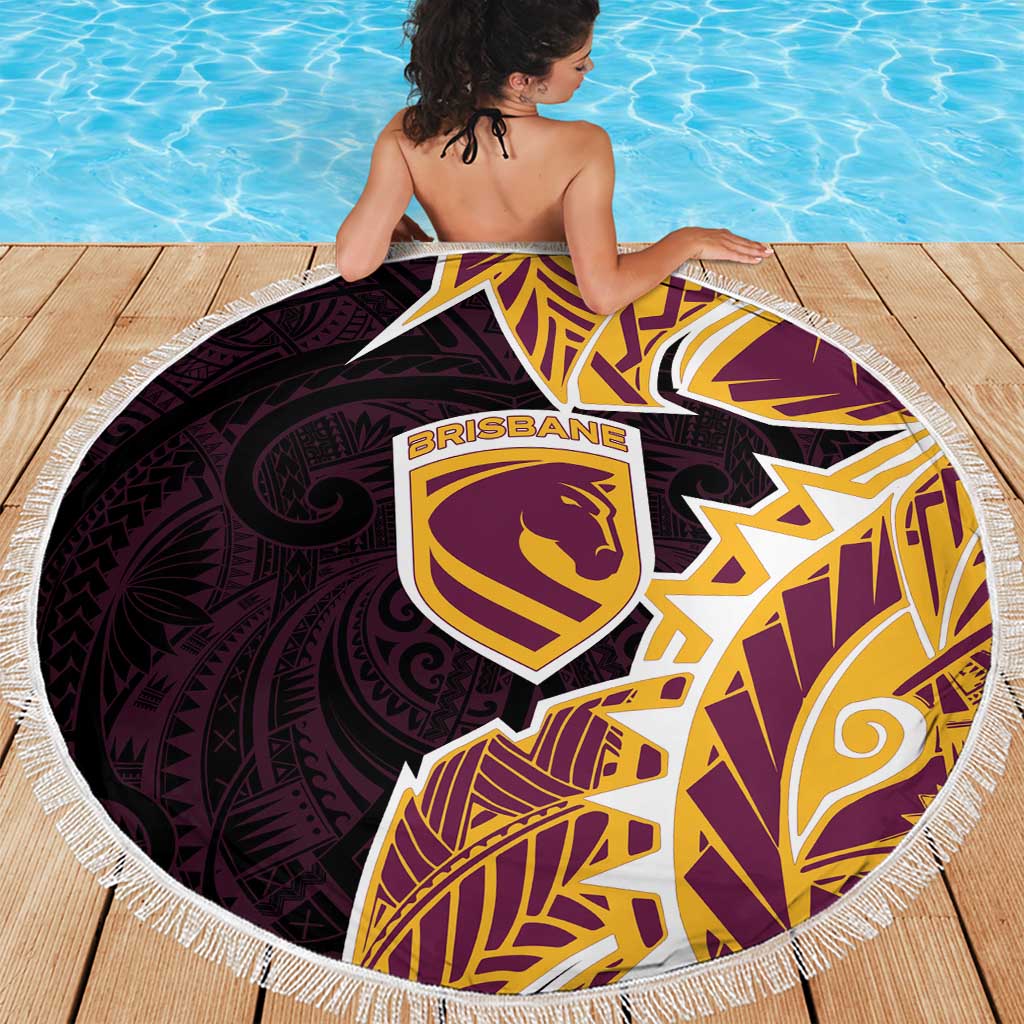 Brisbane Broncos Beach Blanket Polynesian Tribal Tattoo Pacific Sport Art