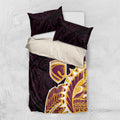 Brisbane Broncos Bedding Set Polynesian Tribal Tattoo Pacific Sport Art