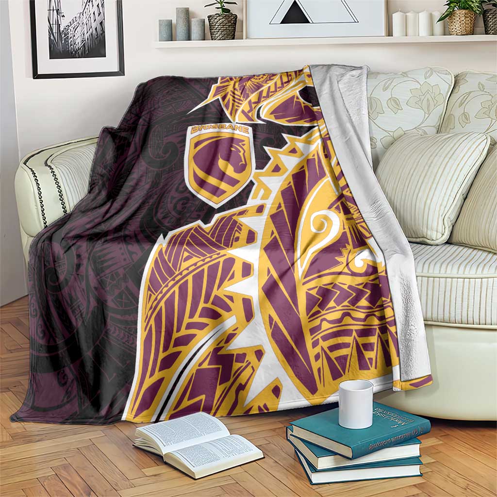 Brisbane Broncos Blanket Polynesian Tribal Tattoo Pacific Sport Art