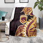 Brisbane Broncos Blanket Polynesian Tribal Tattoo Pacific Sport Art