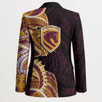 Brisbane Broncos Blazer Polynesian Tribal Tattoo Pacific Sport Art