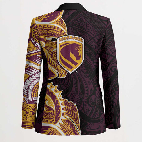 Brisbane Broncos Blazer Polynesian Tribal Tattoo Pacific Sport Art