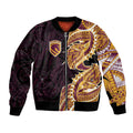 Brisbane Broncos Bomber Jacket Polynesian Tribal Tattoo Pacific Sport Art