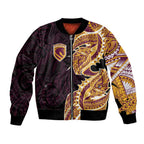 Brisbane Broncos Bomber Jacket Polynesian Tribal Tattoo Pacific Sport Art