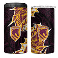 Brisbane Broncos 4 in 1 Can Cooler Tumbler Polynesian Tribal Tattoo Pacific Sport Art