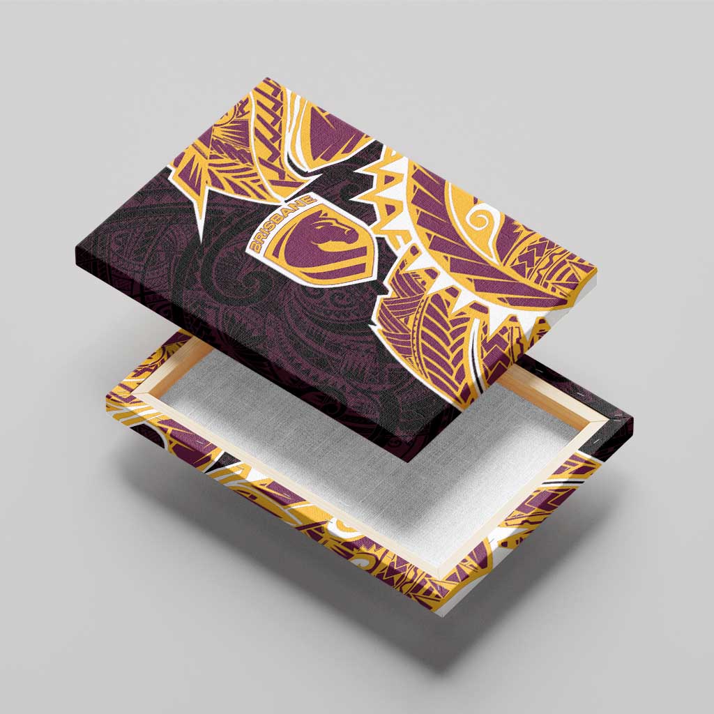 Brisbane Broncos Canvas Wall Art Polynesian Tribal Tattoo Pacific Sport Art
