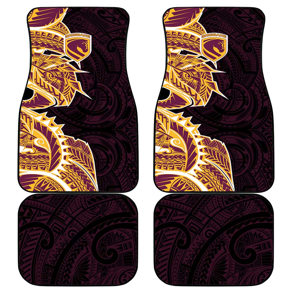 Brisbane Broncos Car Mats Polynesian Tribal Tattoo Pacific Sport Art
