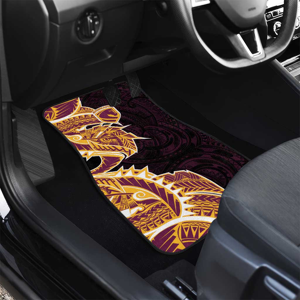 Brisbane Broncos Car Mats Polynesian Tribal Tattoo Pacific Sport Art