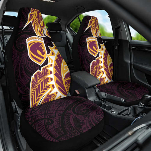 Brisbane Broncos Car Seat Cover Polynesian Tribal Tattoo Pacific Sport Art