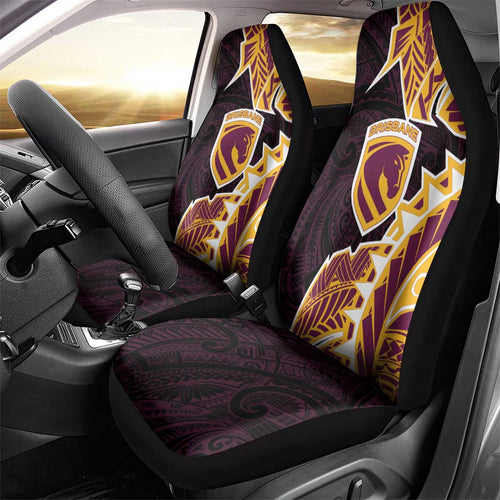 Brisbane Broncos Car Seat Cover Polynesian Tribal Tattoo Pacific Sport Art