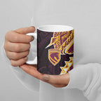 Brisbane Broncos Ceramic Mug Polynesian Tribal Tattoo Pacific Sport Art