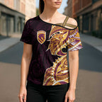 Brisbane Broncos Cross Shoulder Shirt Polynesian Tribal Tattoo Pacific Sport Art