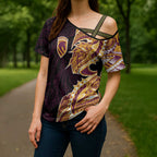 Brisbane Broncos Cross Shoulder Shirt Polynesian Tribal Tattoo Pacific Sport Art