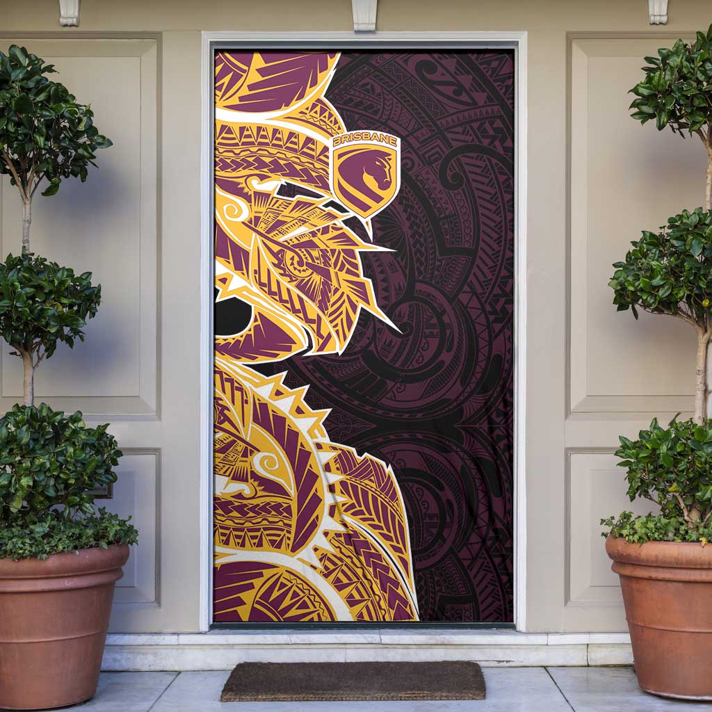 Brisbane Broncos Door Cover Polynesian Tribal Tattoo Pacific Sport Art