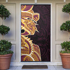 Brisbane Broncos Door Cover Polynesian Tribal Tattoo Pacific Sport Art