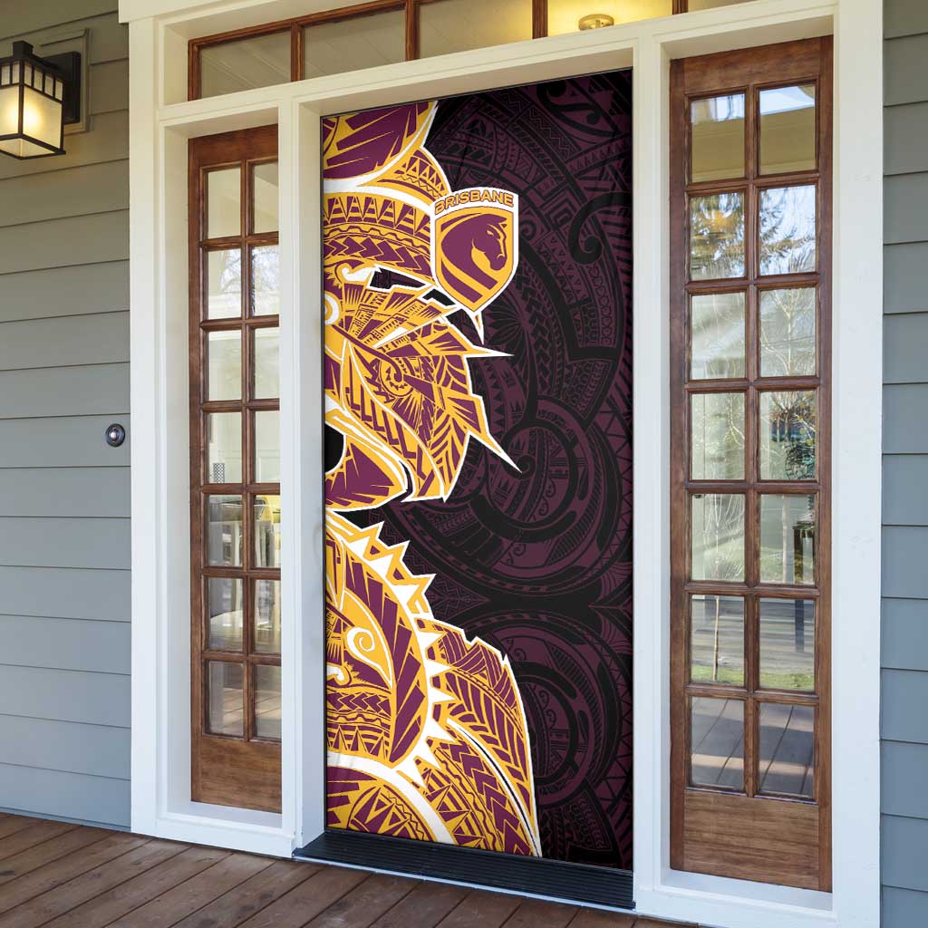 Brisbane Broncos Door Cover Polynesian Tribal Tattoo Pacific Sport Art