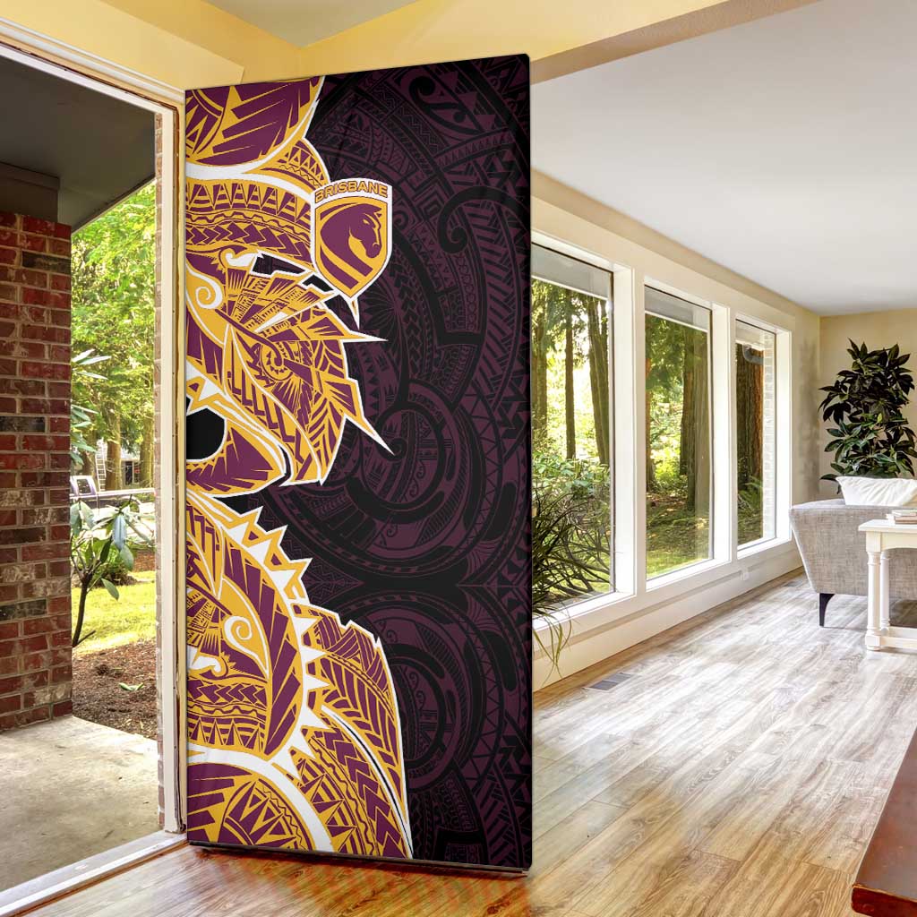 Brisbane Broncos Door Cover Polynesian Tribal Tattoo Pacific Sport Art