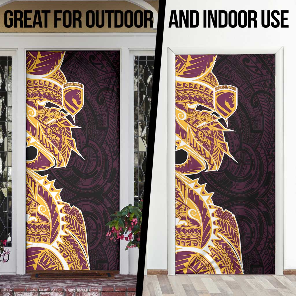 Brisbane Broncos Door Cover Polynesian Tribal Tattoo Pacific Sport Art