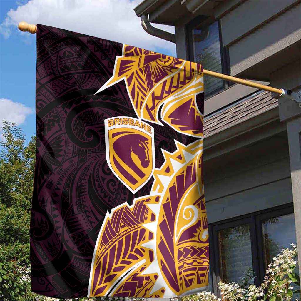 Brisbane Broncos Garden Flag Polynesian Tribal Tattoo Pacific Sport Art