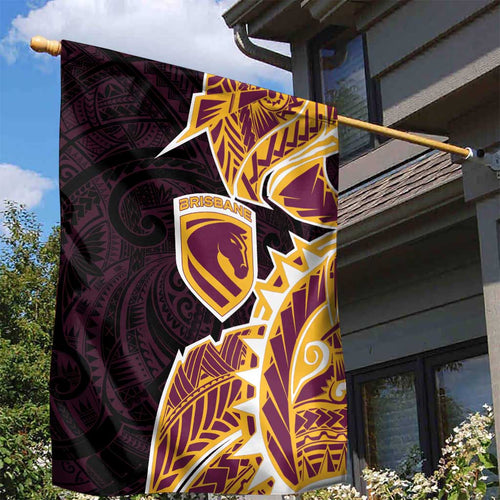 Brisbane Broncos Garden Flag Polynesian Tribal Tattoo Pacific Sport Art