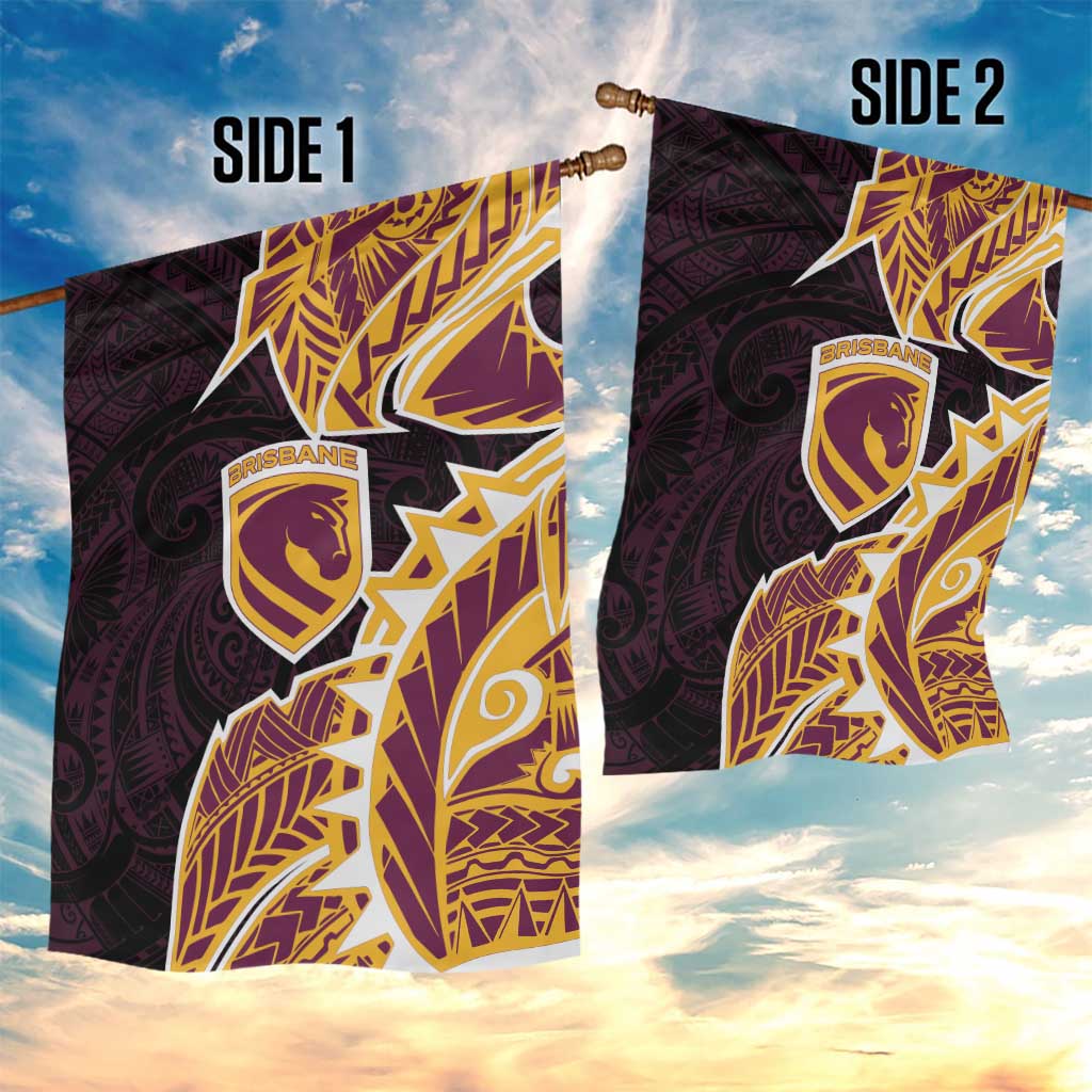 Brisbane Broncos Garden Flag Polynesian Tribal Tattoo Pacific Sport Art