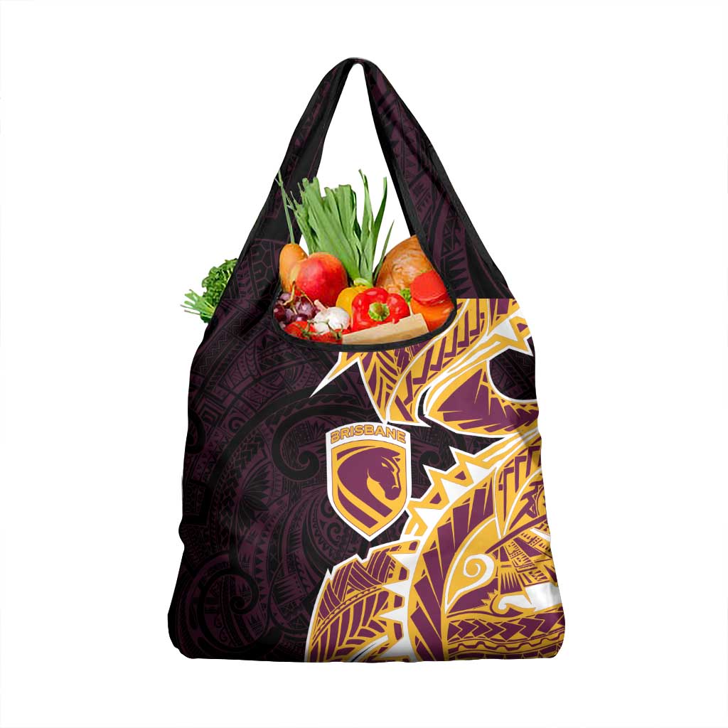 Brisbane Broncos Grocery Bag Polynesian Tribal Tattoo Pacific Sport Art