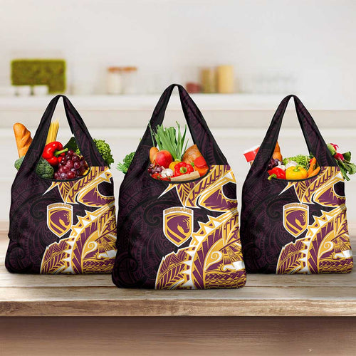 Brisbane Broncos Grocery Bag Polynesian Tribal Tattoo Pacific Sport Art