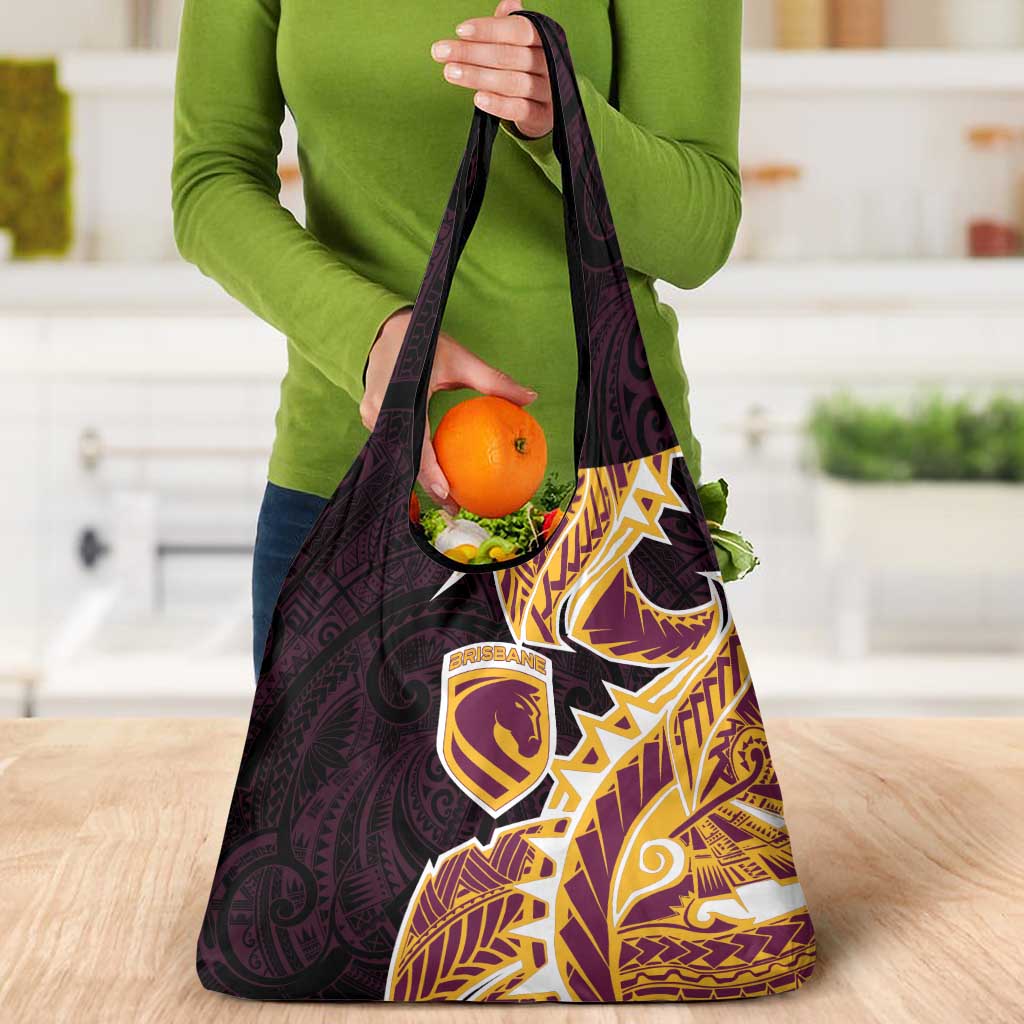 Brisbane Broncos Grocery Bag Polynesian Tribal Tattoo Pacific Sport Art