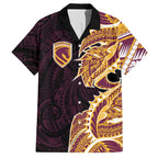 Brisbane Broncos Hawaiian Shirt Polynesian Tribal Tattoo Pacific Sport Art