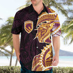 Brisbane Broncos Hawaiian Shirt Polynesian Tribal Tattoo Pacific Sport Art