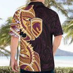 Brisbane Broncos Hawaiian Shirt Polynesian Tribal Tattoo Pacific Sport Art