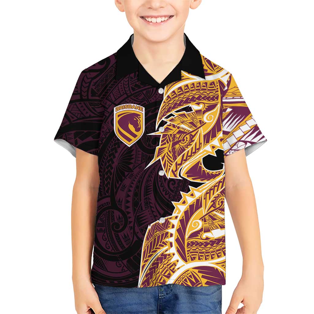 Brisbane Broncos Hawaiian Shirt Polynesian Tribal Tattoo Pacific Sport Art