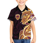 Brisbane Broncos Hawaiian Shirt Polynesian Tribal Tattoo Pacific Sport Art
