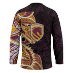 Brisbane Broncos Hockey Jersey Polynesian Tribal Tattoo Pacific Sport Art