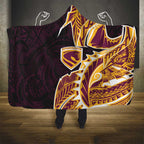 Brisbane Broncos Hooded Blanket Polynesian Tribal Tattoo Pacific Sport Art