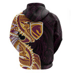 Brisbane Broncos Hoodie Polynesian Tribal Tattoo Pacific Sport Art