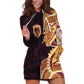 Brisbane Broncos Hoodie Dress Polynesian Tribal Tattoo Pacific Sport Art