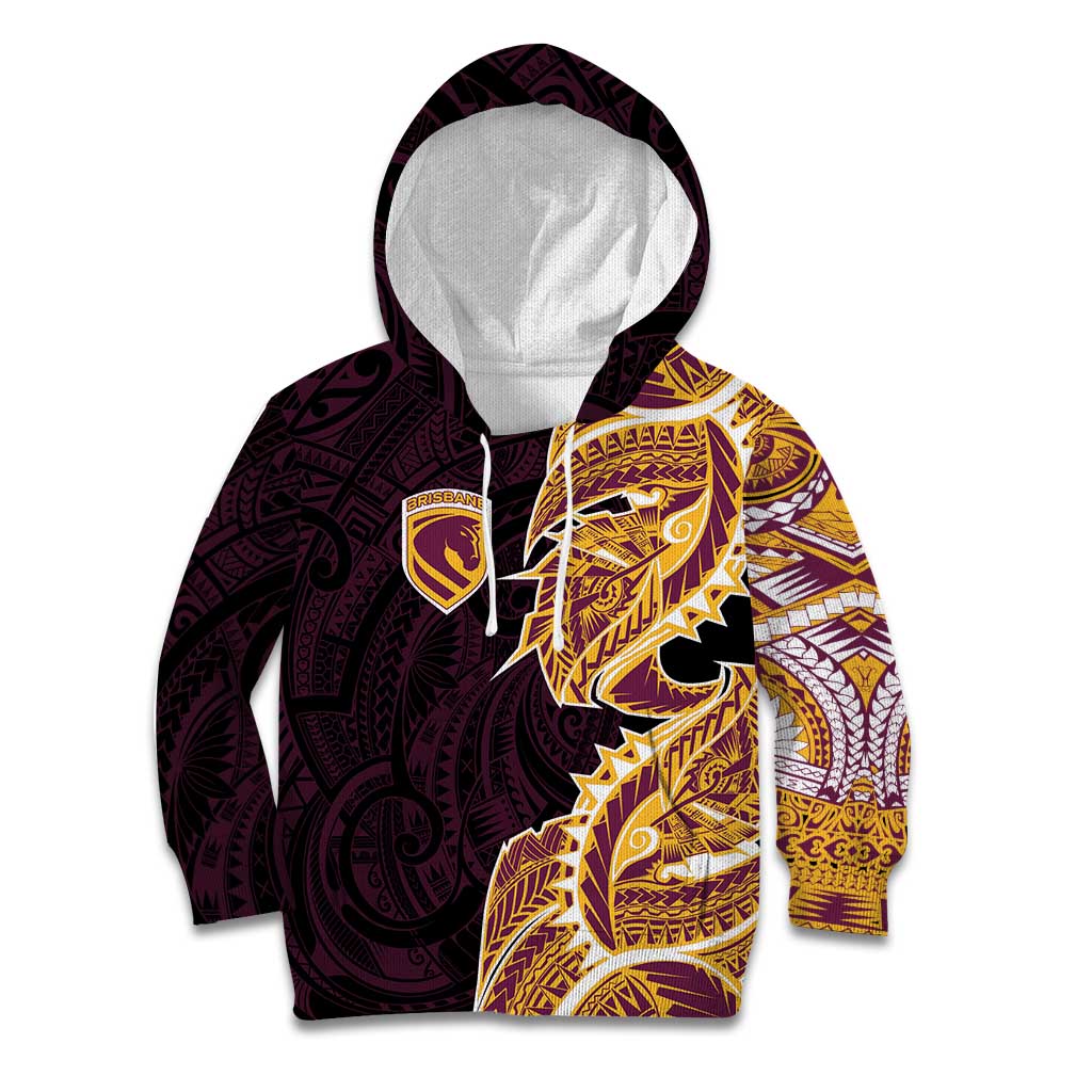 Brisbane Broncos Kid Hoodie Polynesian Tribal Tattoo Pacific Sport Art