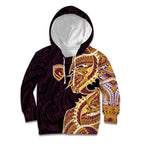 Brisbane Broncos Kid Hoodie Polynesian Tribal Tattoo Pacific Sport Art