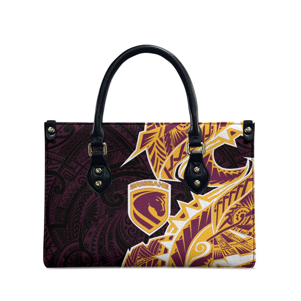 Brisbane Broncos Leather Bag Polynesian Tribal Tattoo Pacific Sport Art