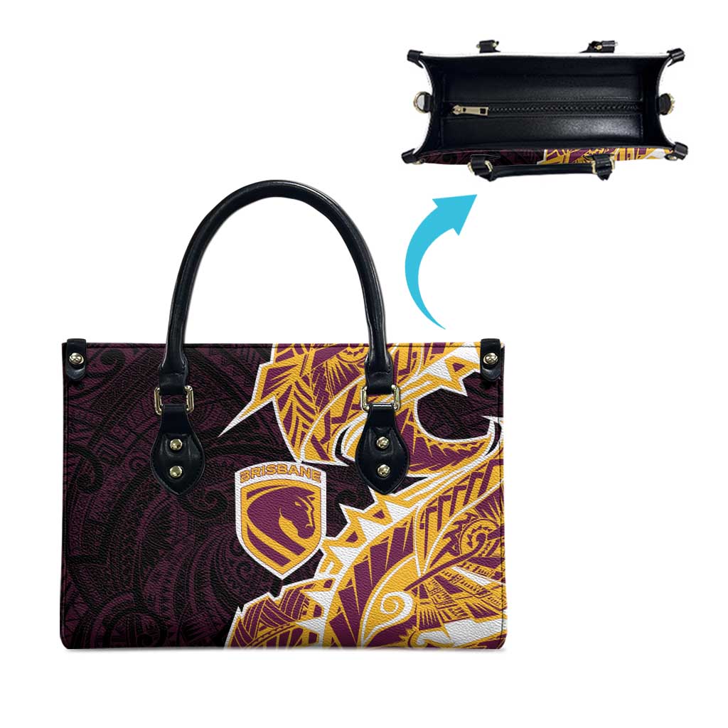 Brisbane Broncos Leather Bag Polynesian Tribal Tattoo Pacific Sport Art