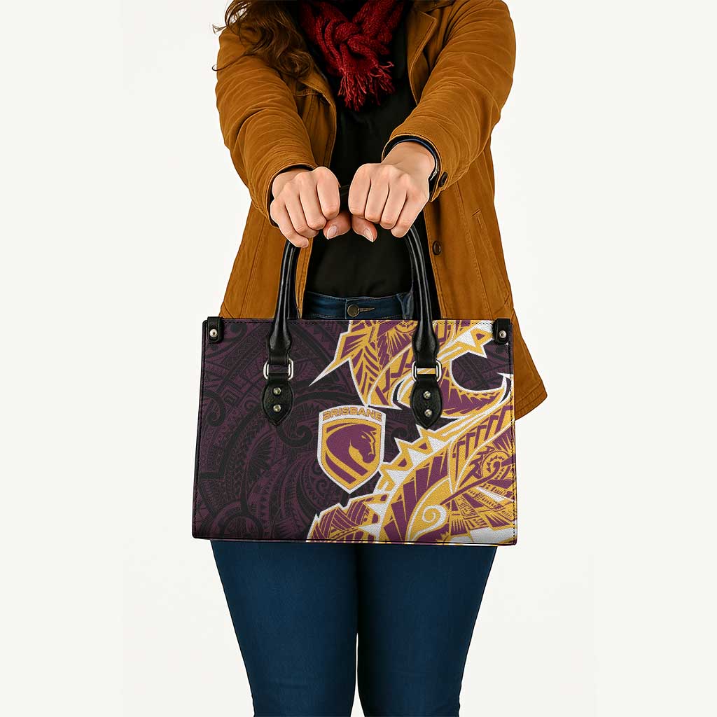 Brisbane Broncos Leather Bag Polynesian Tribal Tattoo Pacific Sport Art