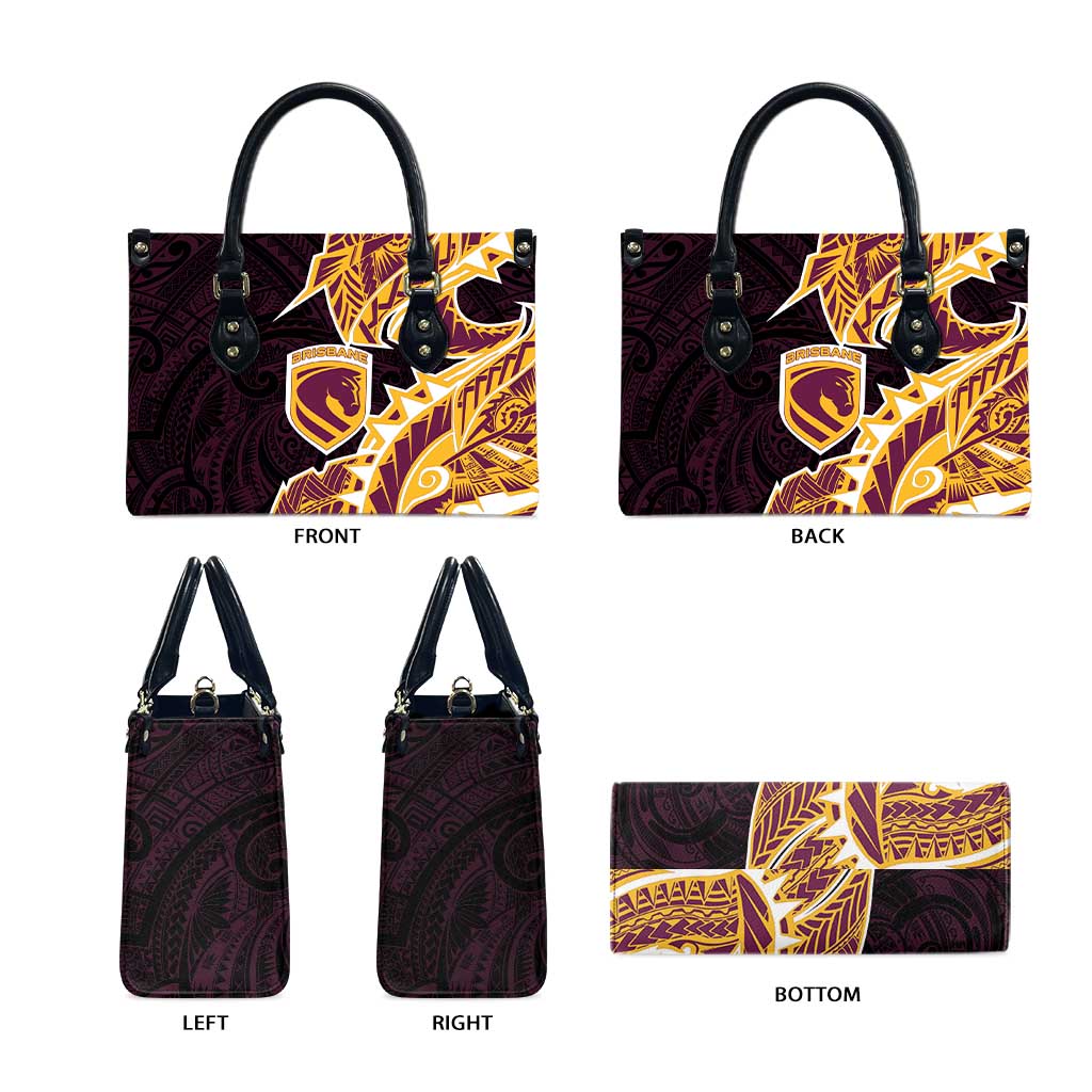 Brisbane Broncos Leather Bag Polynesian Tribal Tattoo Pacific Sport Art