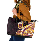 Brisbane Broncos Leather Tote Bag Polynesian Tribal Tattoo Pacific Sport Art