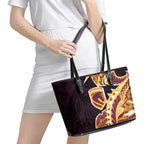 Brisbane Broncos Leather Tote Bag Polynesian Tribal Tattoo Pacific Sport Art