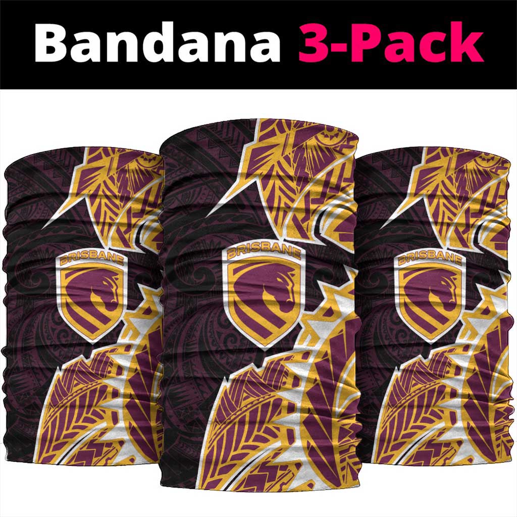 Brisbane Broncos Neck Gaiter Polynesian Tribal Tattoo Pacific Sport Art