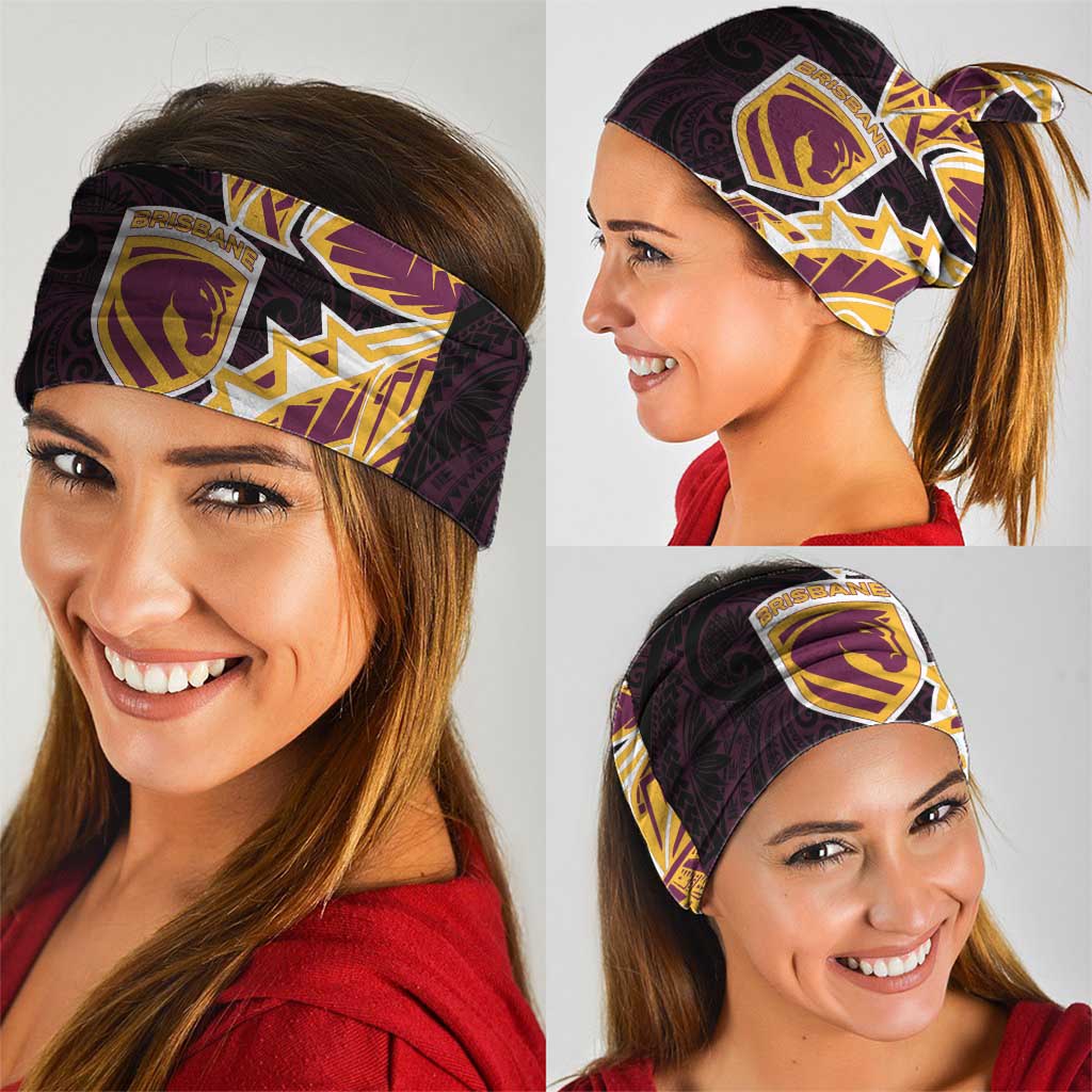 Brisbane Broncos Neck Gaiter Polynesian Tribal Tattoo Pacific Sport Art