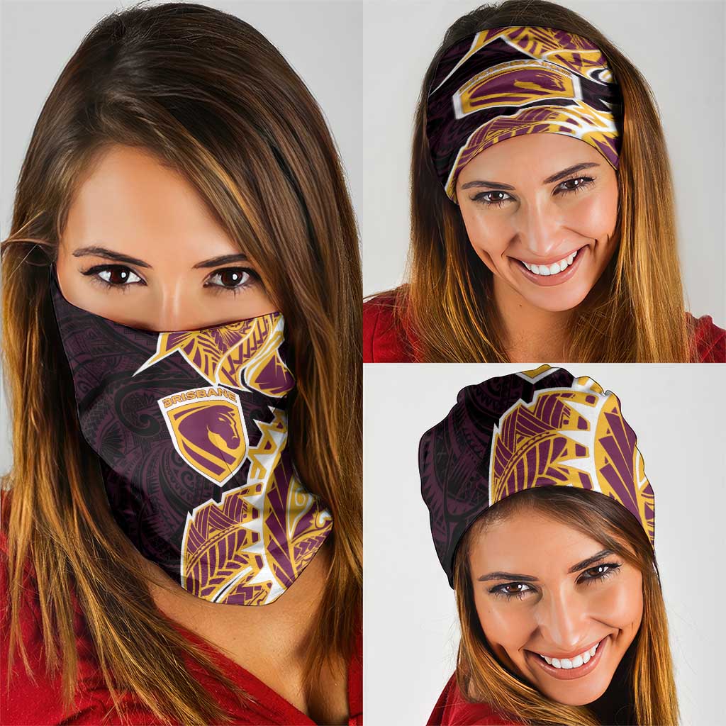 Brisbane Broncos Neck Gaiter Polynesian Tribal Tattoo Pacific Sport Art