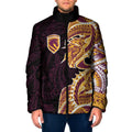 Brisbane Broncos Padded Jacket Polynesian Tribal Tattoo Pacific Sport Art