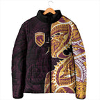 Brisbane Broncos Padded Jacket Polynesian Tribal Tattoo Pacific Sport Art
